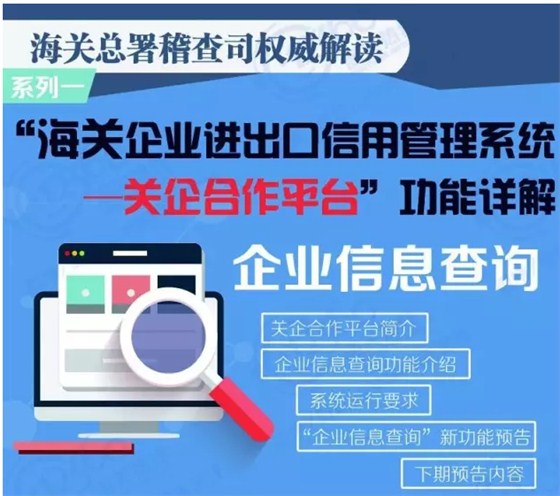 海關總署稽查司權威解讀 “海關企業(yè)進出口信用管理系統(tǒng) 關企合作平臺”功能詳解101