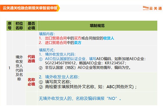 云關(guān)通關(guān)檢融合新報關(guān)單智能申報平臺（AEO認(rèn)證代碼）