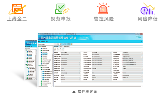 云關(guān)通金關(guān)二期帳冊系統(tǒng)產(chǎn)品概述